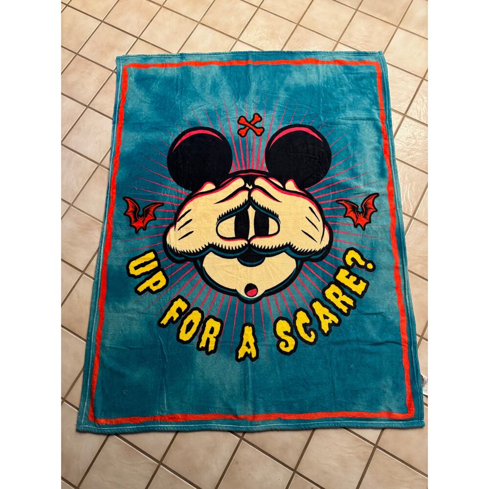 Disney Park Mickey Mouse Halloween Throw Blanket 50"X 60" - 2023
